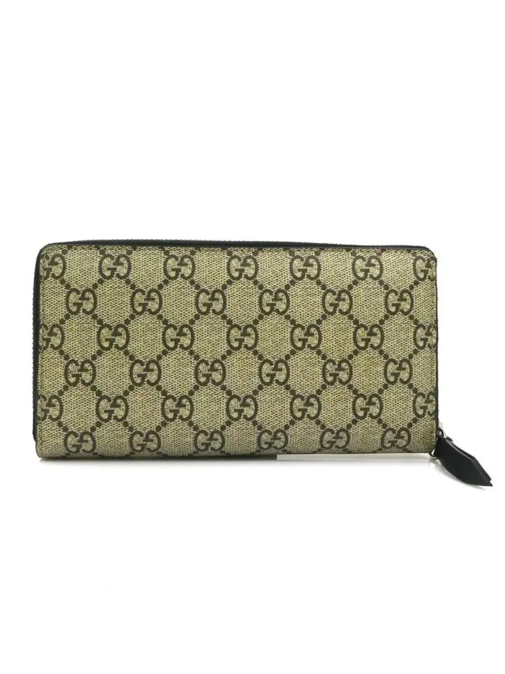 Auth Gucci Gg Supreme Zip Around Long #280372G31B